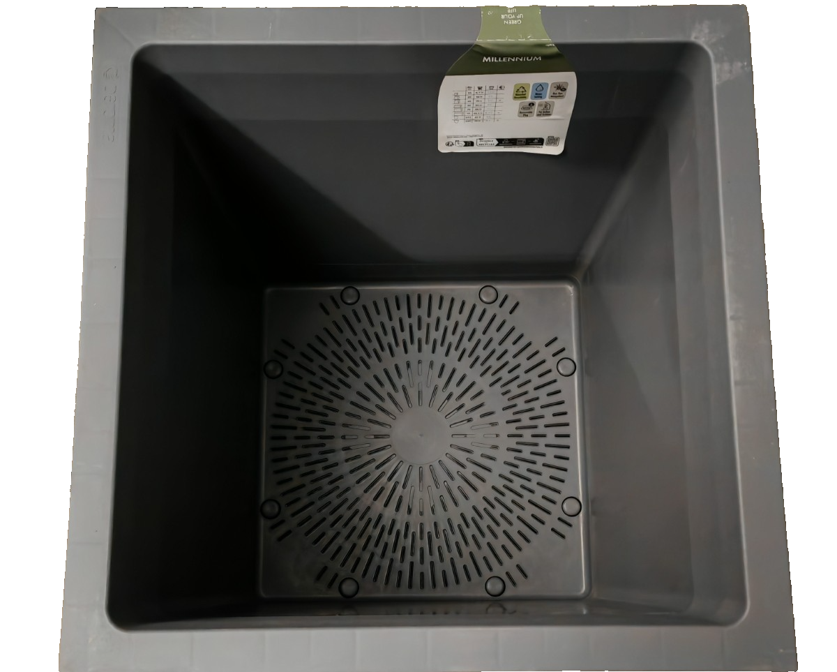 Deroma Pflanztopf Millenium Kunststoff Anthrazit 49 cm Garten Blumenkübel 4