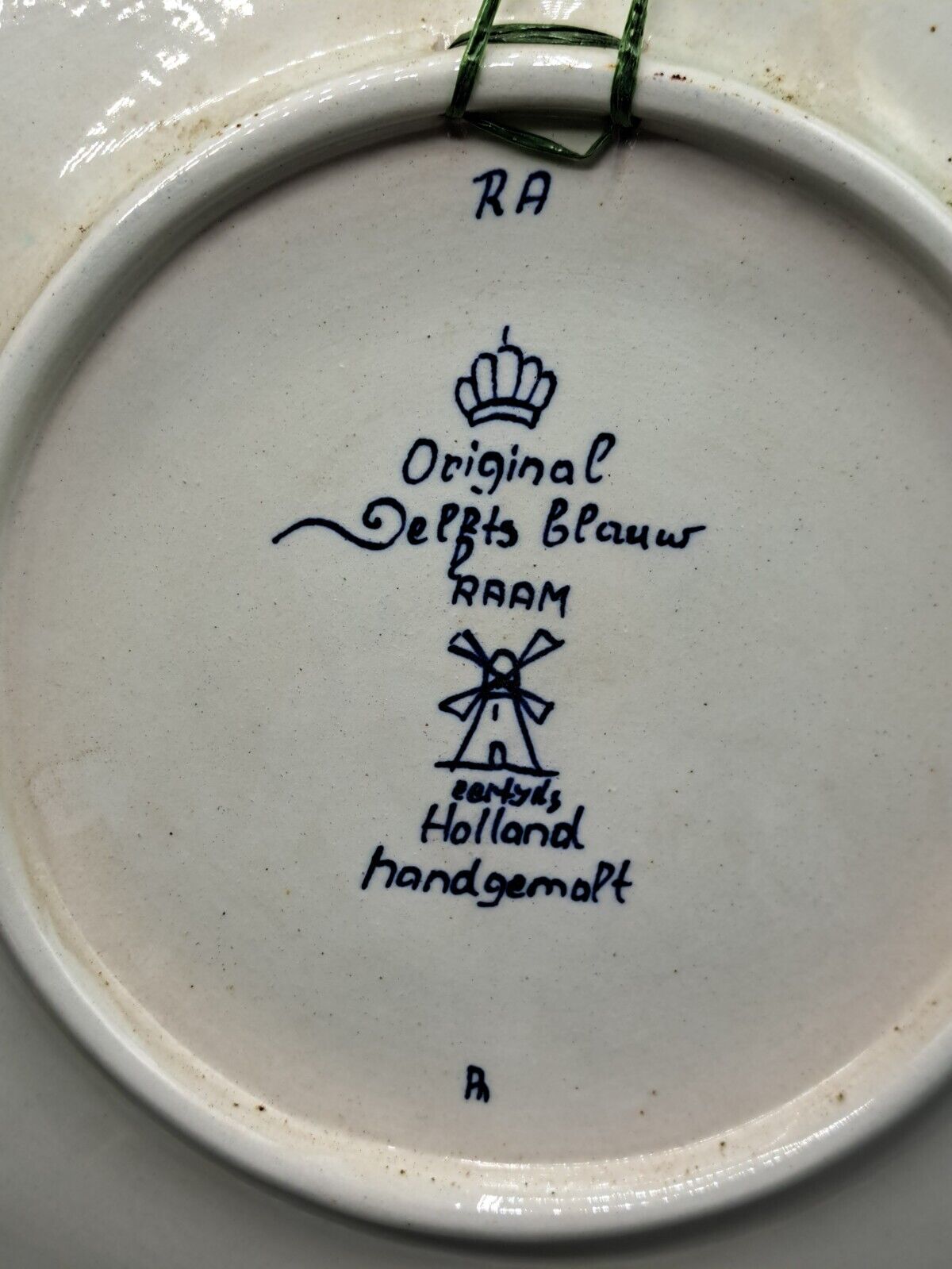 Delfts Holland Porzellan, Handbemalt, Dekoration, Zier-/Wandteller