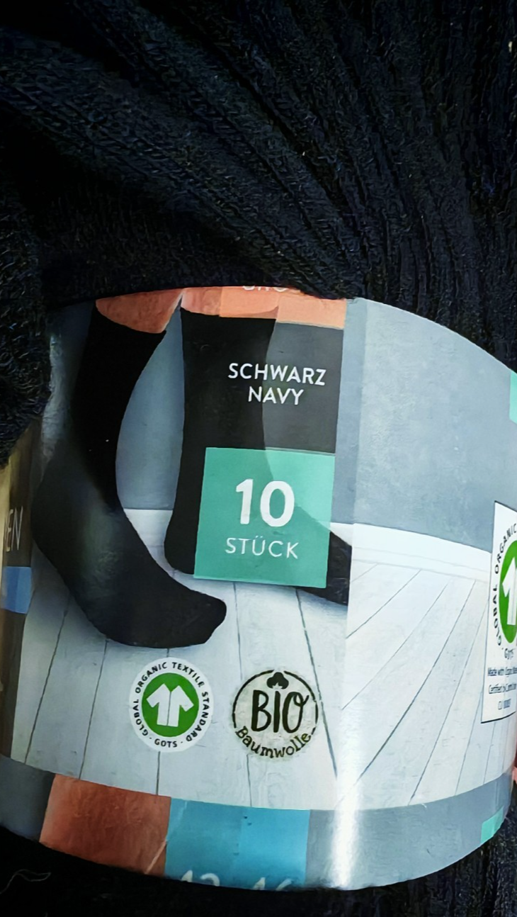 Spirit of Colours Herren Socken 10 Paar Schwarz Navy Gr.39-42 Baumwolle
