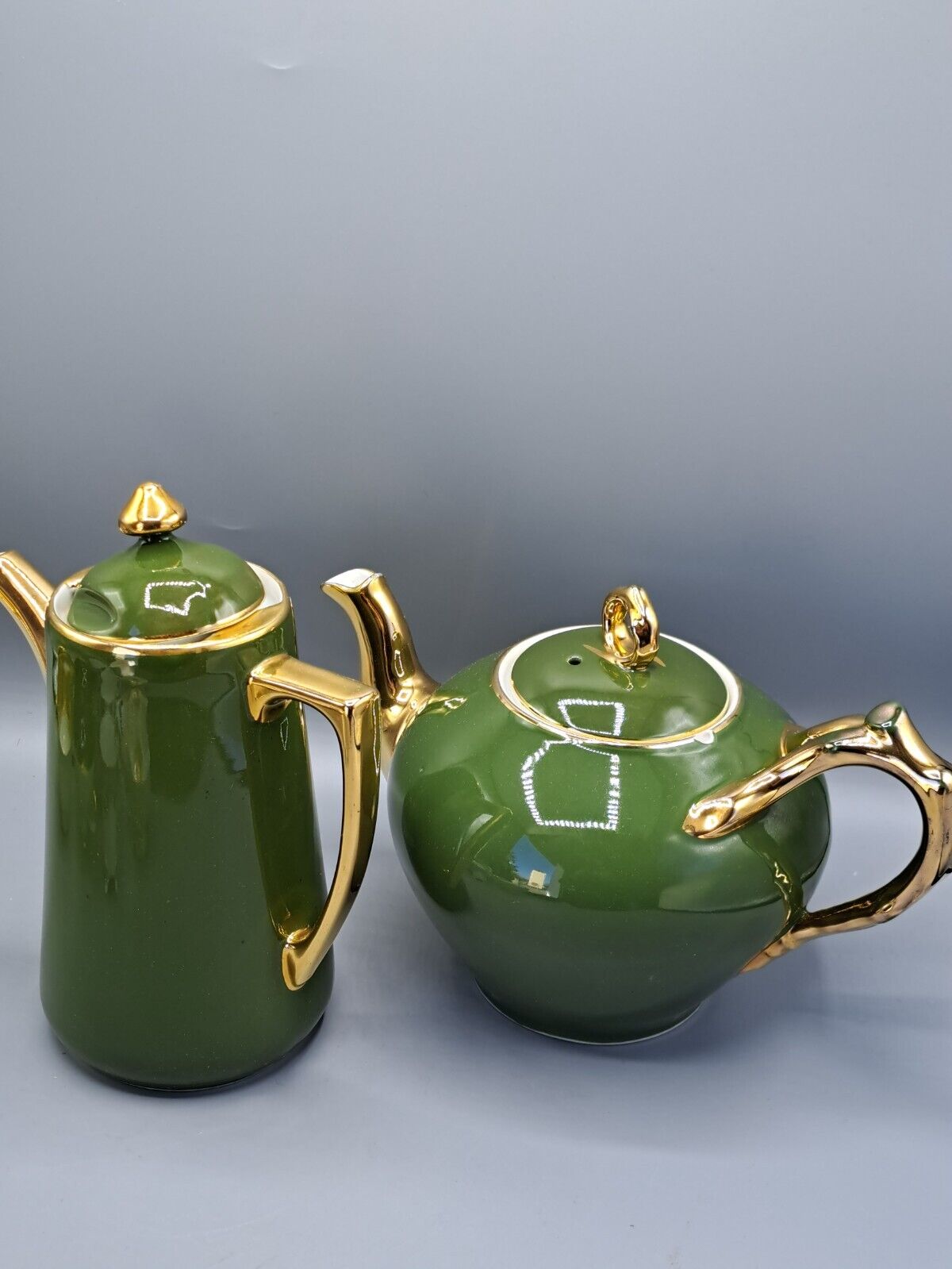 Walküre Porzellan, Komplett-Set Kaffeegedeck, Grün, Antiquität