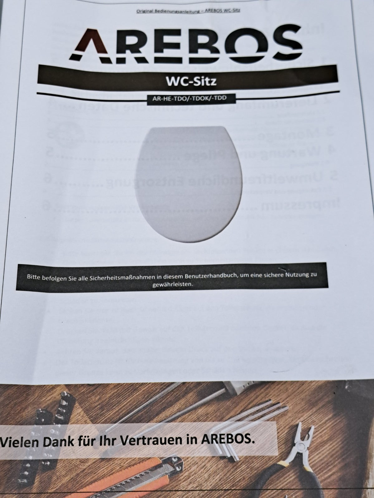 Arebos WC-Sitz AR-HE-TD0, D-Form