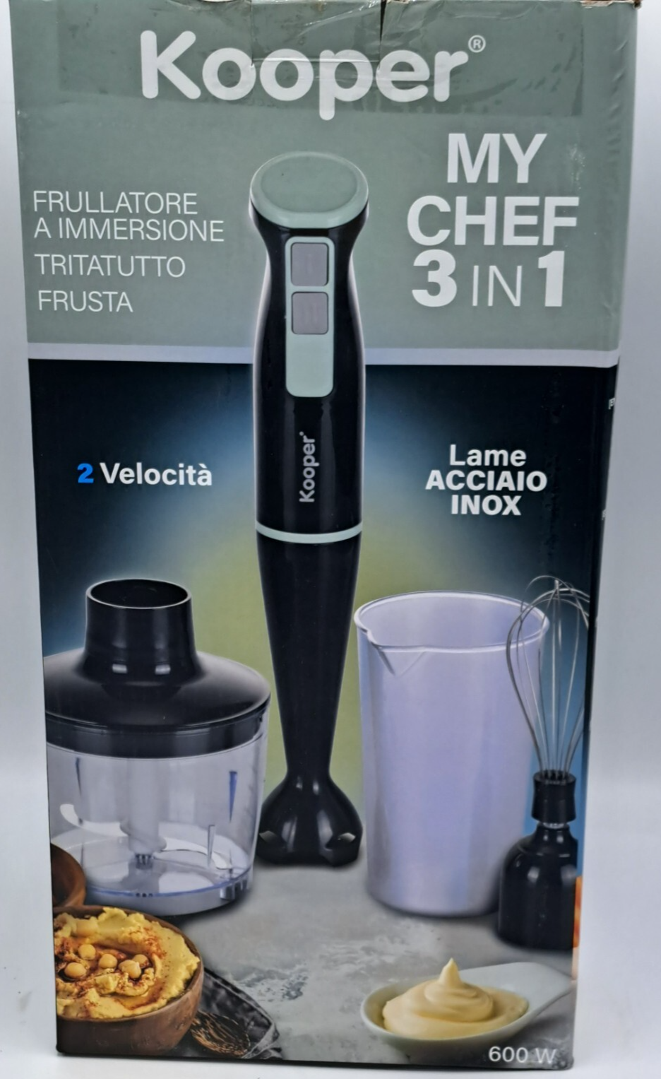 Kooper myChef 3in1 Stabmixer Pürierstab Mixer Zerkleinerer Edelstahl Küche D10