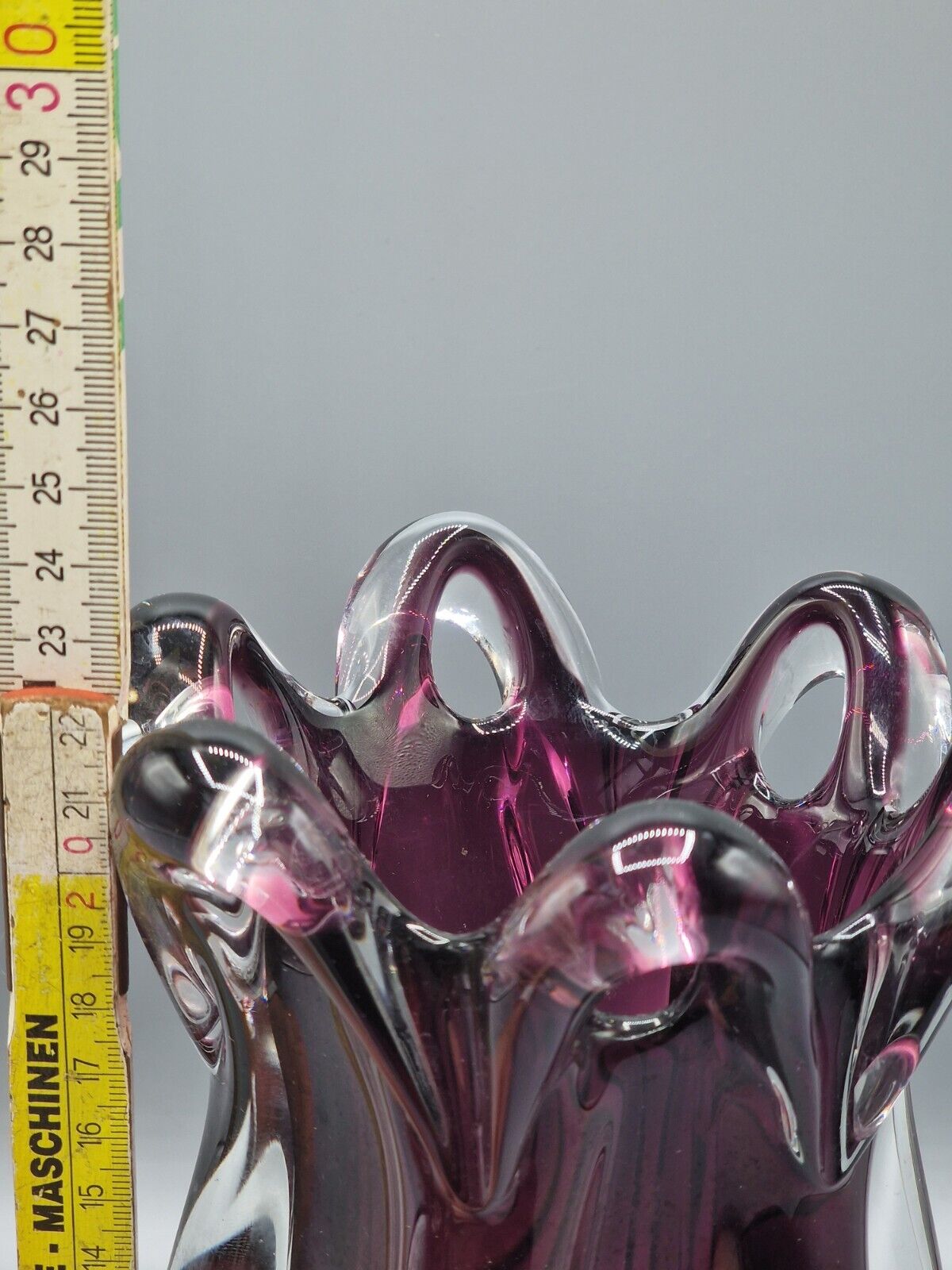Glaswase, Abstrakt, Sammler, 24cm Hoch