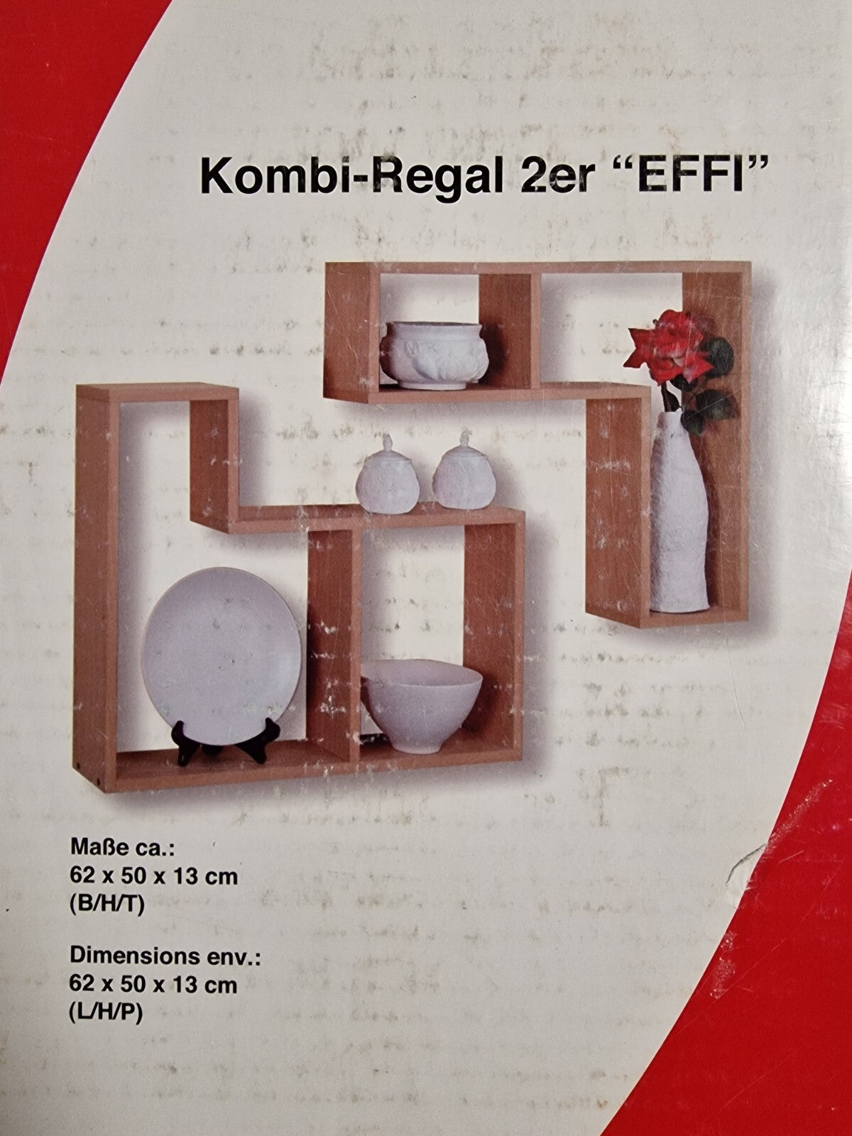 Kombi-Regal 2er "EFFI", 62x50x13