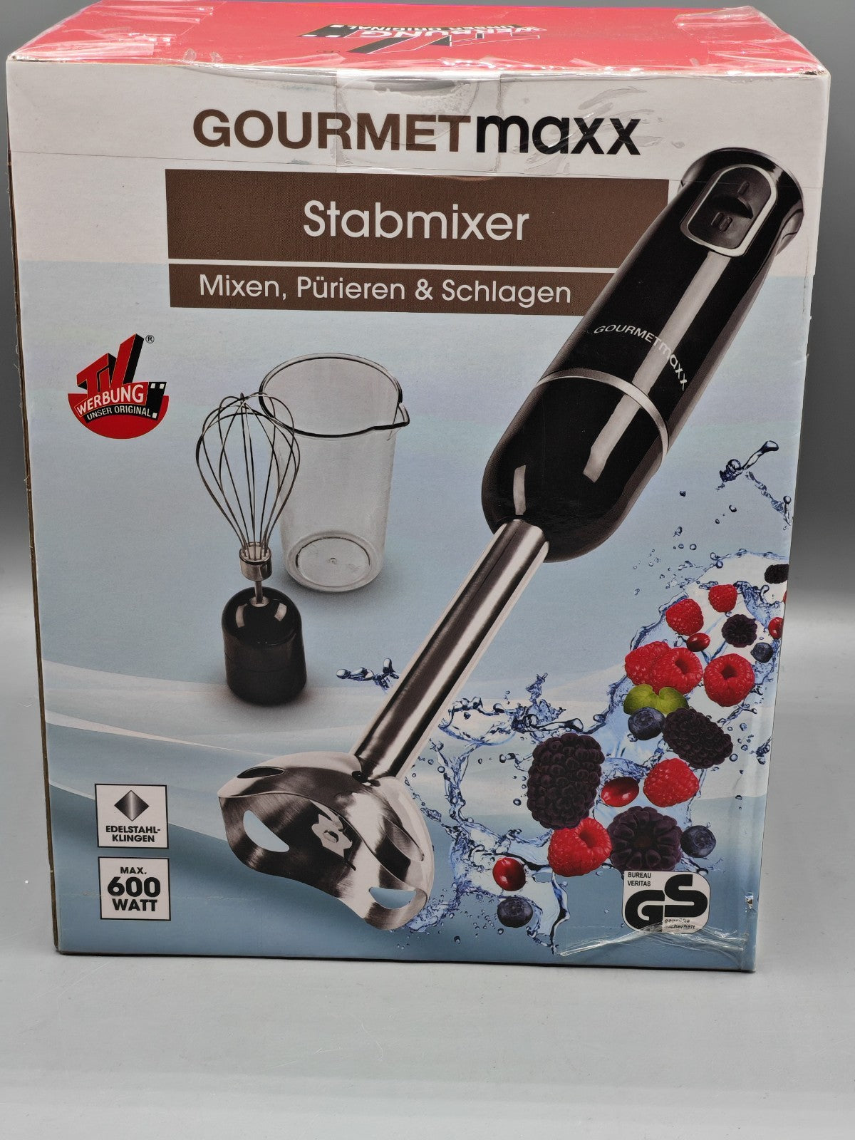 GOURMETmaxx Stabmixer Handmixer Mixer Pürierstab – Mixen Pürieren Schlagen