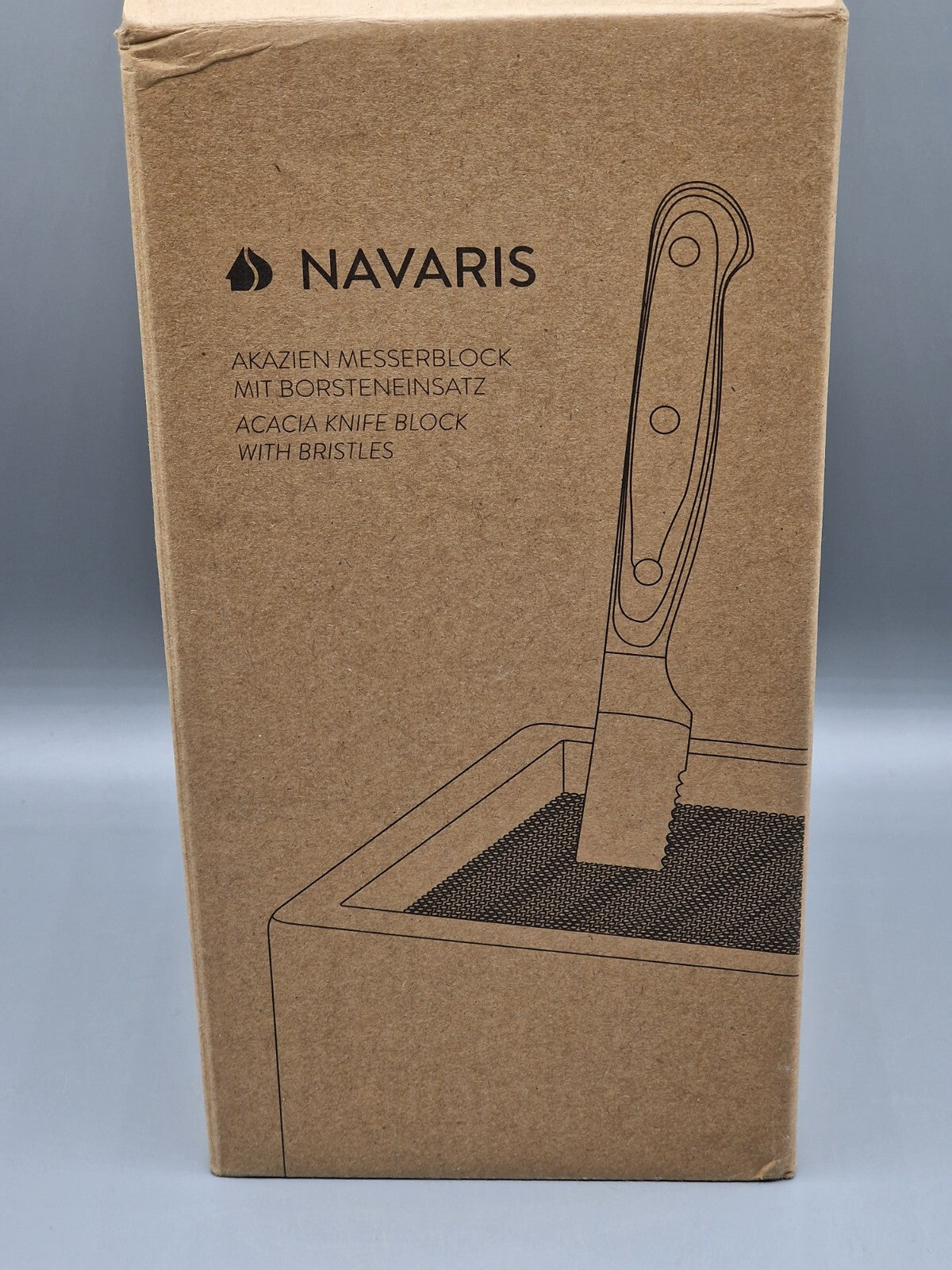 Navaris Akazien Messerblock mit Borsteneinsatz