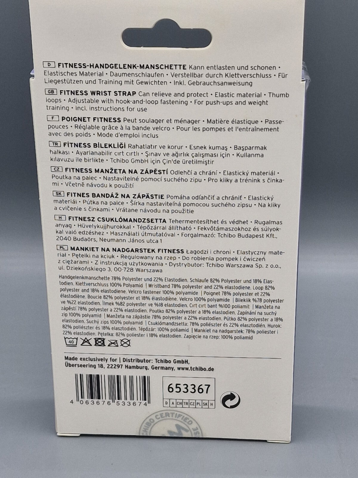 Tchibo Fitness-Handgelenk Manschette Sport Training Gewicht Handgelenk