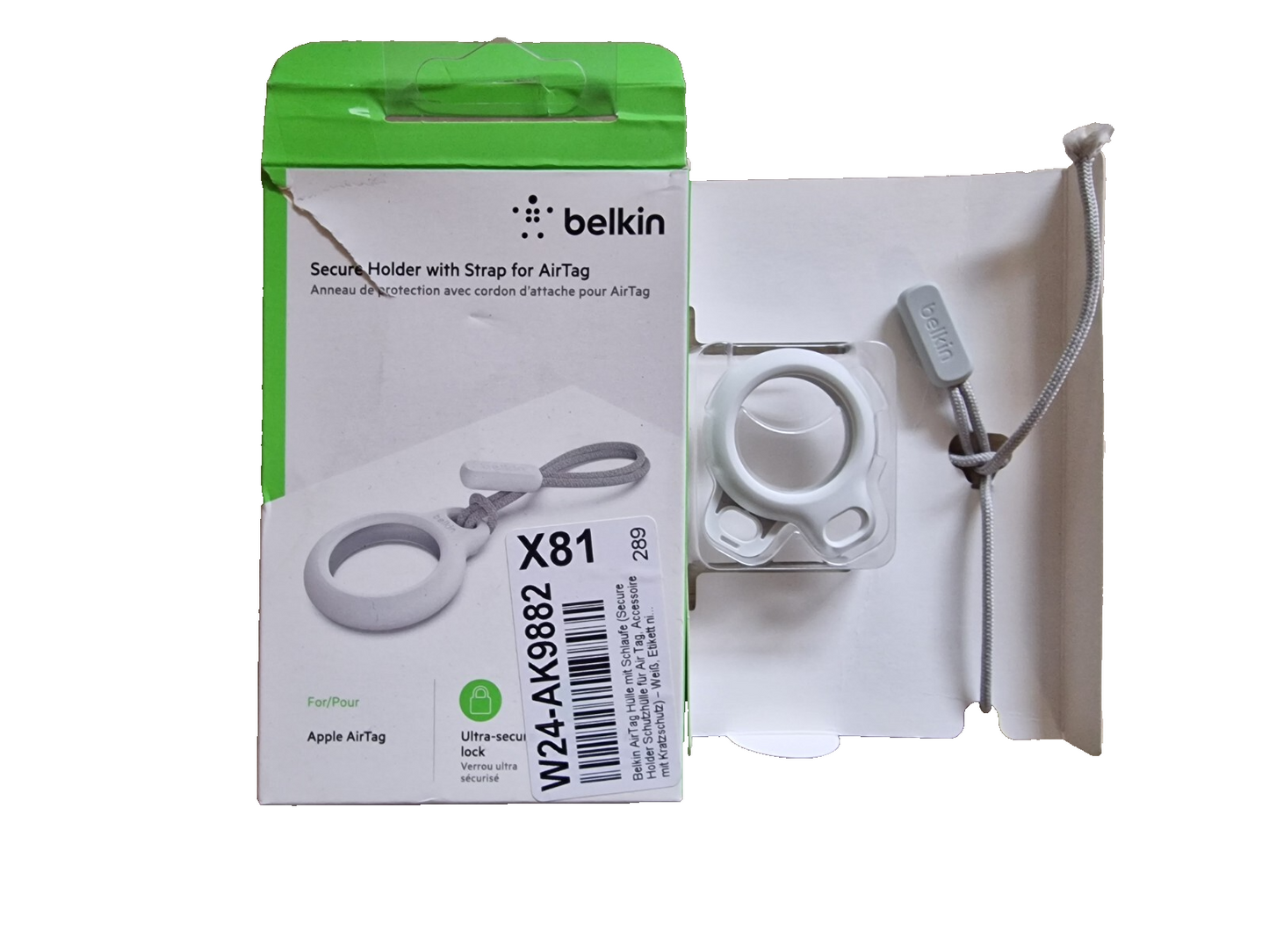 Belkin Secure Holder mit Schlaufe für Apple AirTag - Weiß