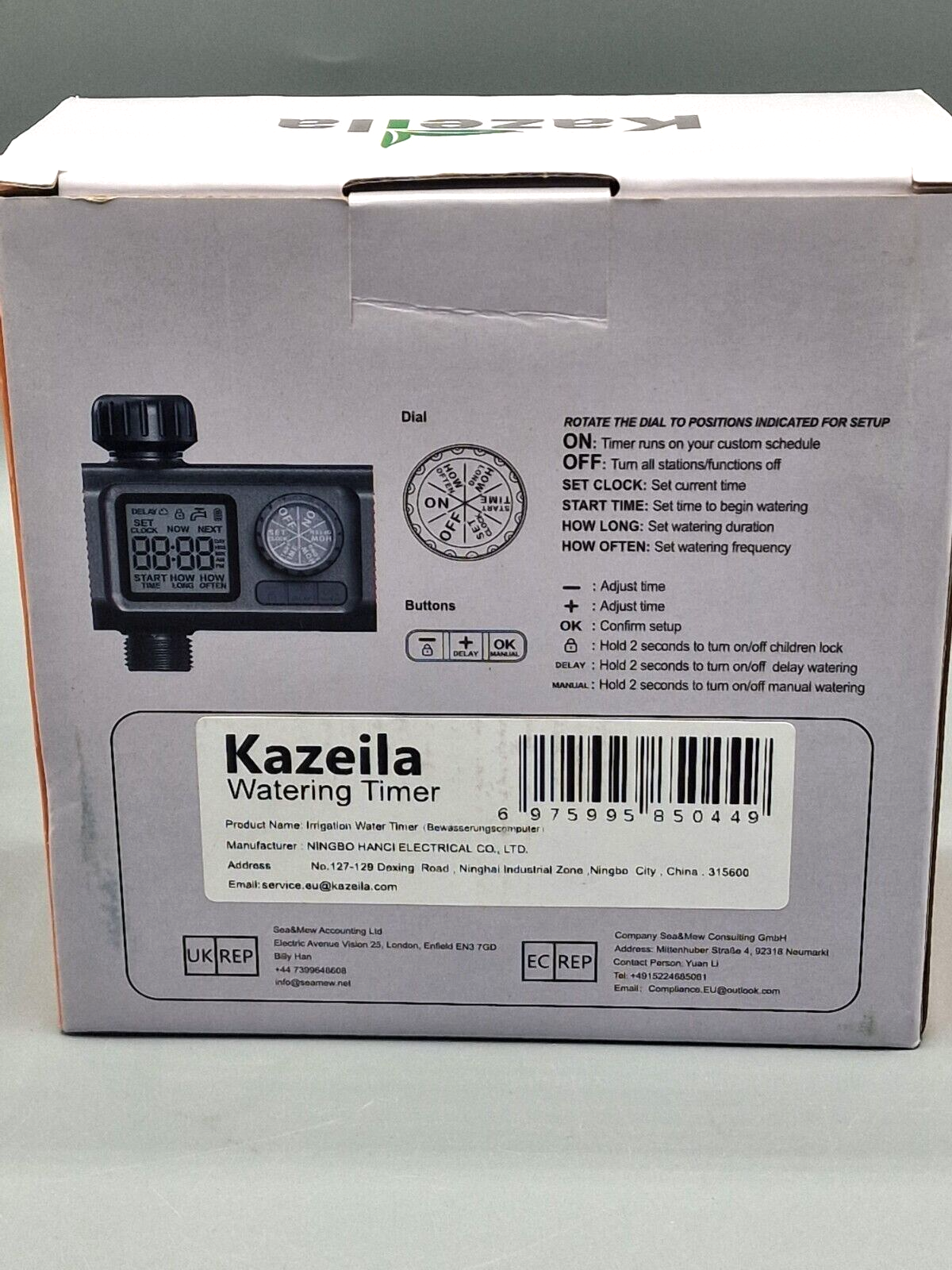 Kazeila Hose Watering Timer M03, Zeitschaltuhr, Wasser, Garten