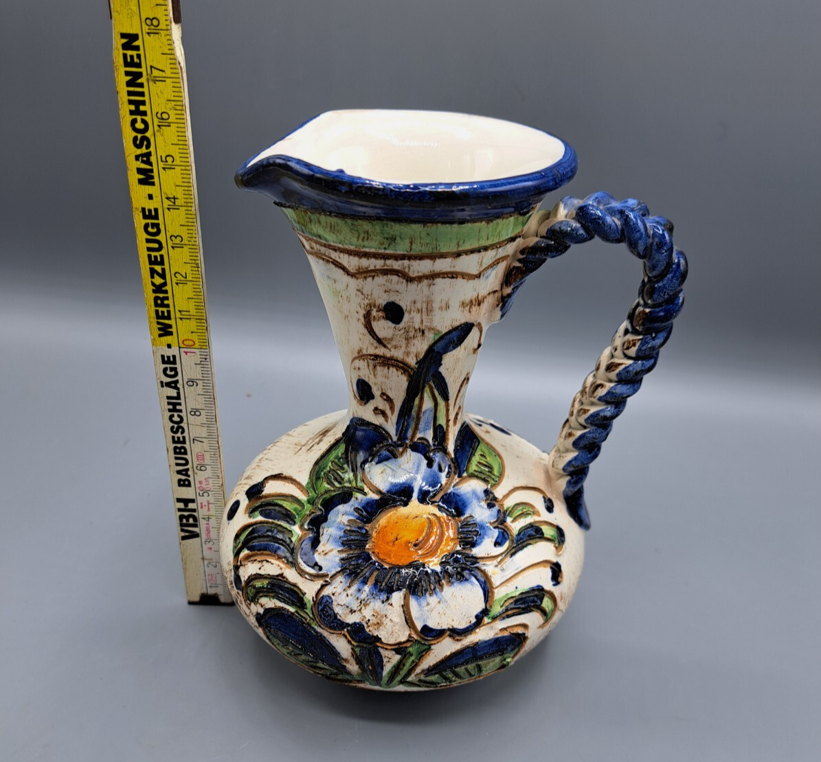 Keramik Vase, Höhe 15 cm, Kunst, Antiquität