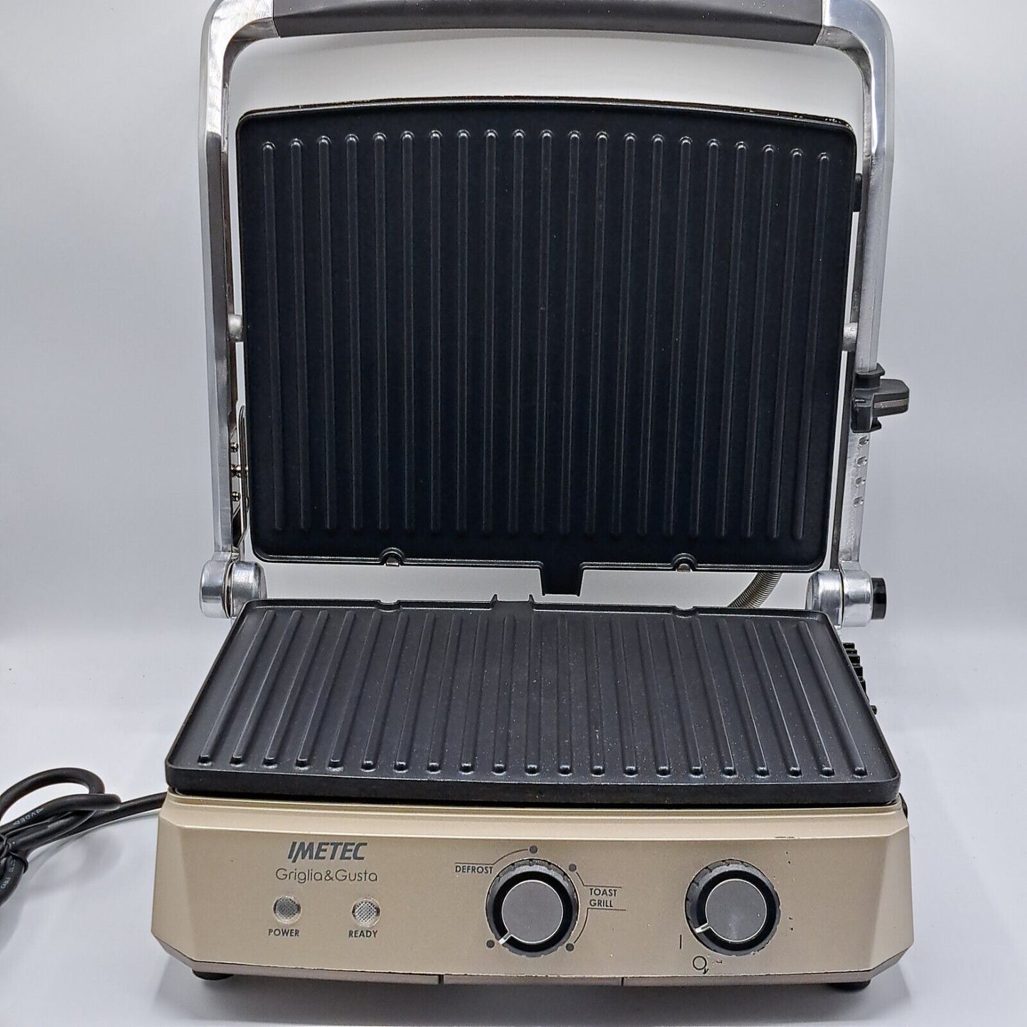 Imetec Griglia & Gusta Grill abnehmbare Antihaftplatten, dreischichtige Titan