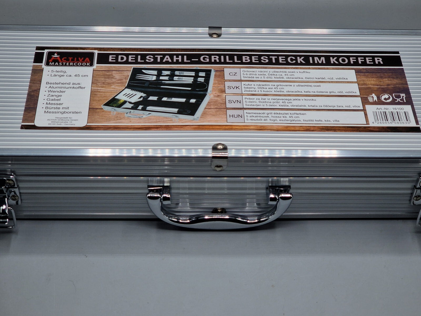 Activa Mastercook, Edelstahl-Grillbesteck im Koffer
