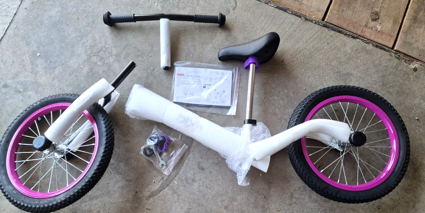 Bixe 12 Zoll Kinder Laufrad - Aluminium Fahrrad ohne Pedale mit Luftreifen