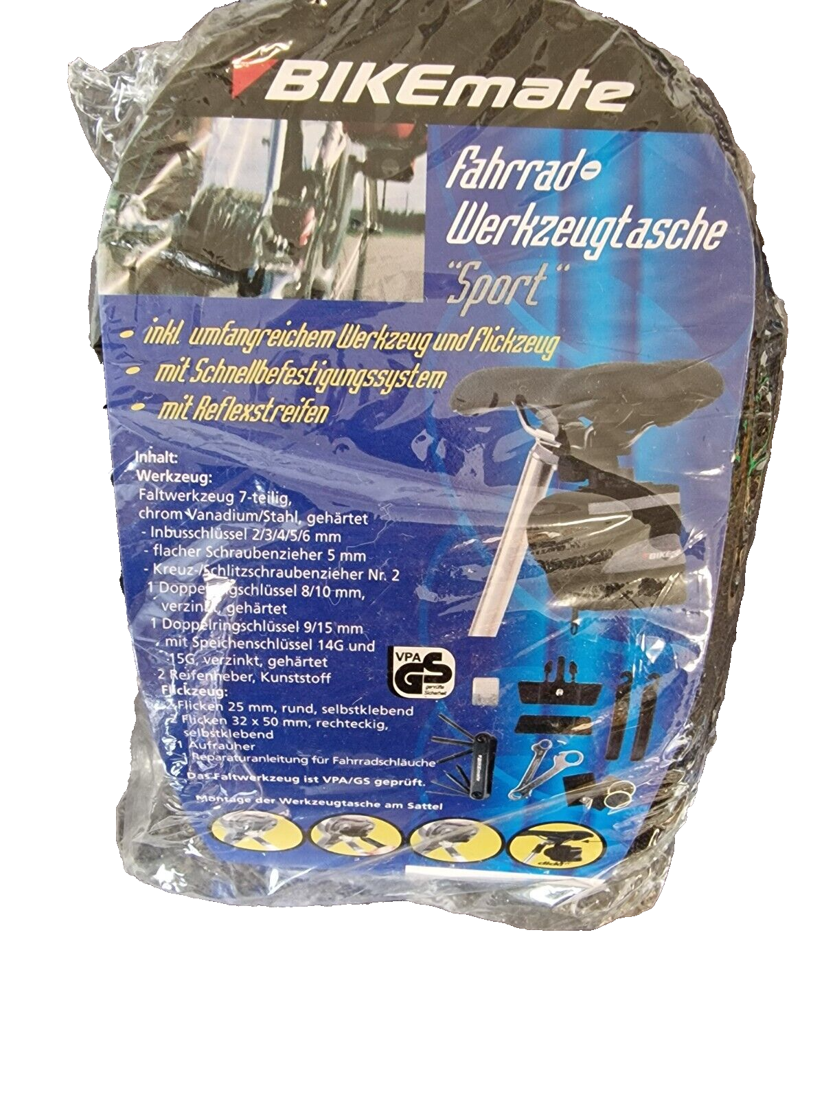 Bikemate Fahrrad Werkzeugtasche mit Werkzeug