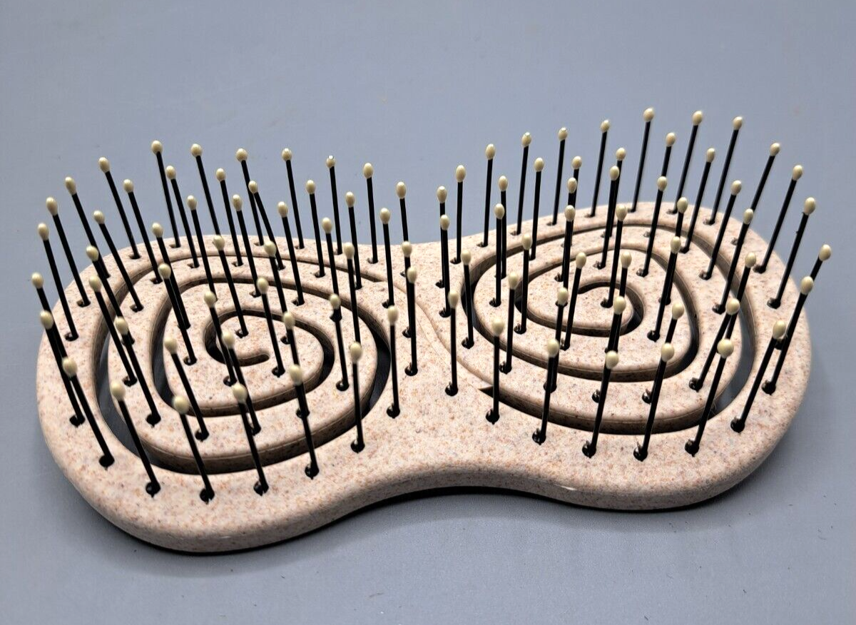 CHIARA AMBRA® Mini Bio Haarbürste mit Stroh - Beige
