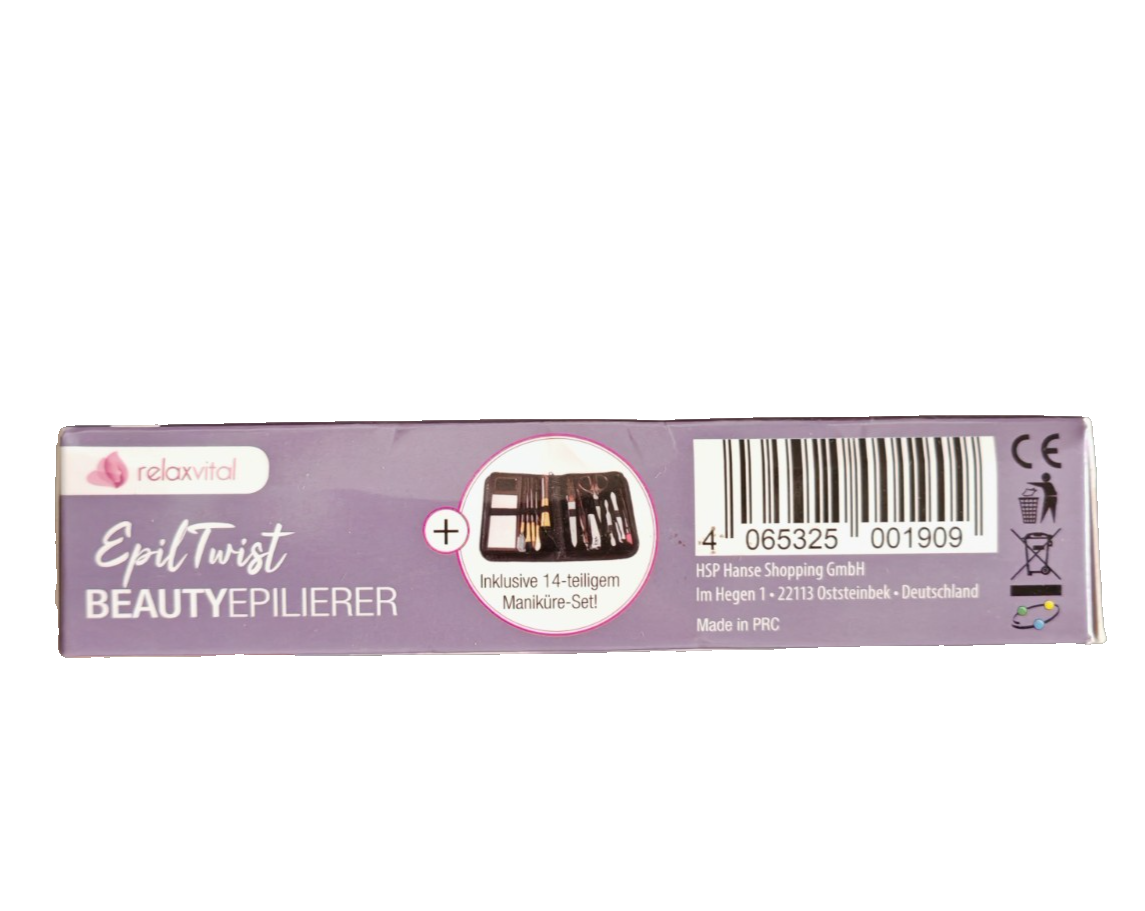 RelaxVital Epil Twist Beauty Epilierer LED Haarentferner Gesicht Beine Achseln