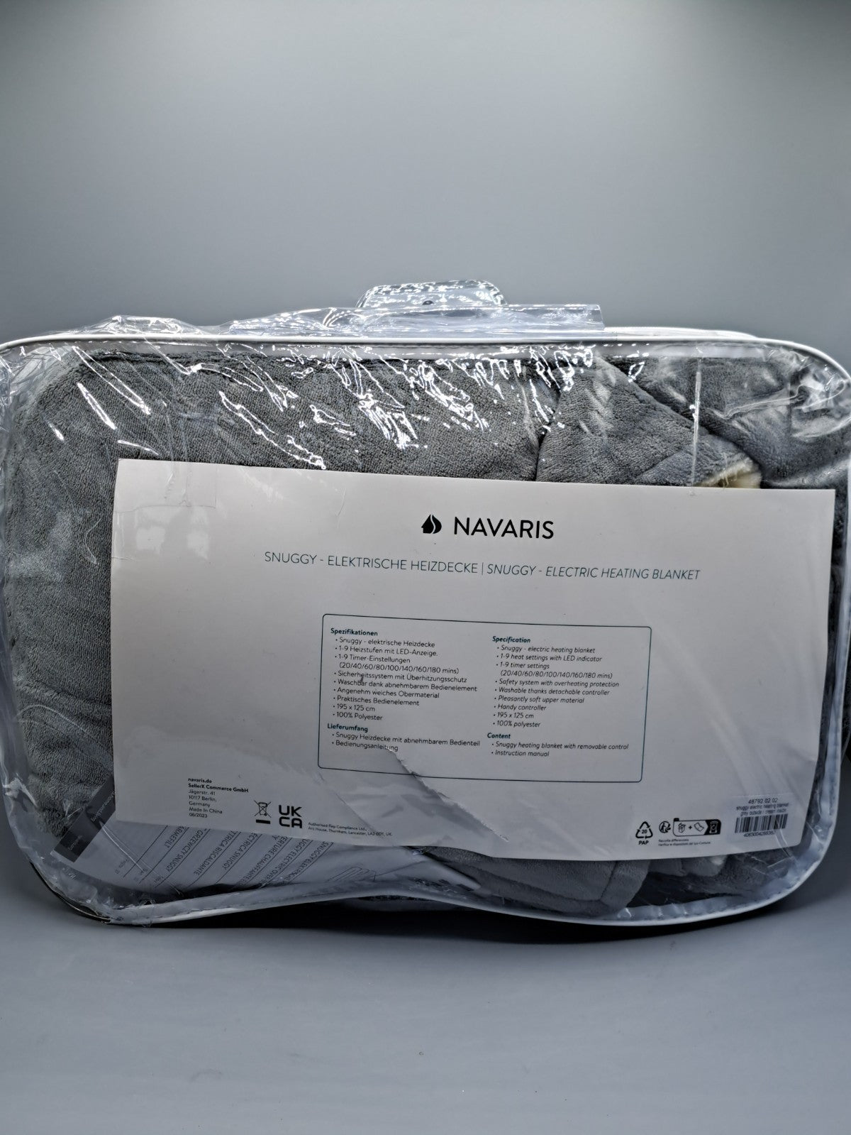 Navaris Snuggy Elektrische Heizdecke 195x125cm