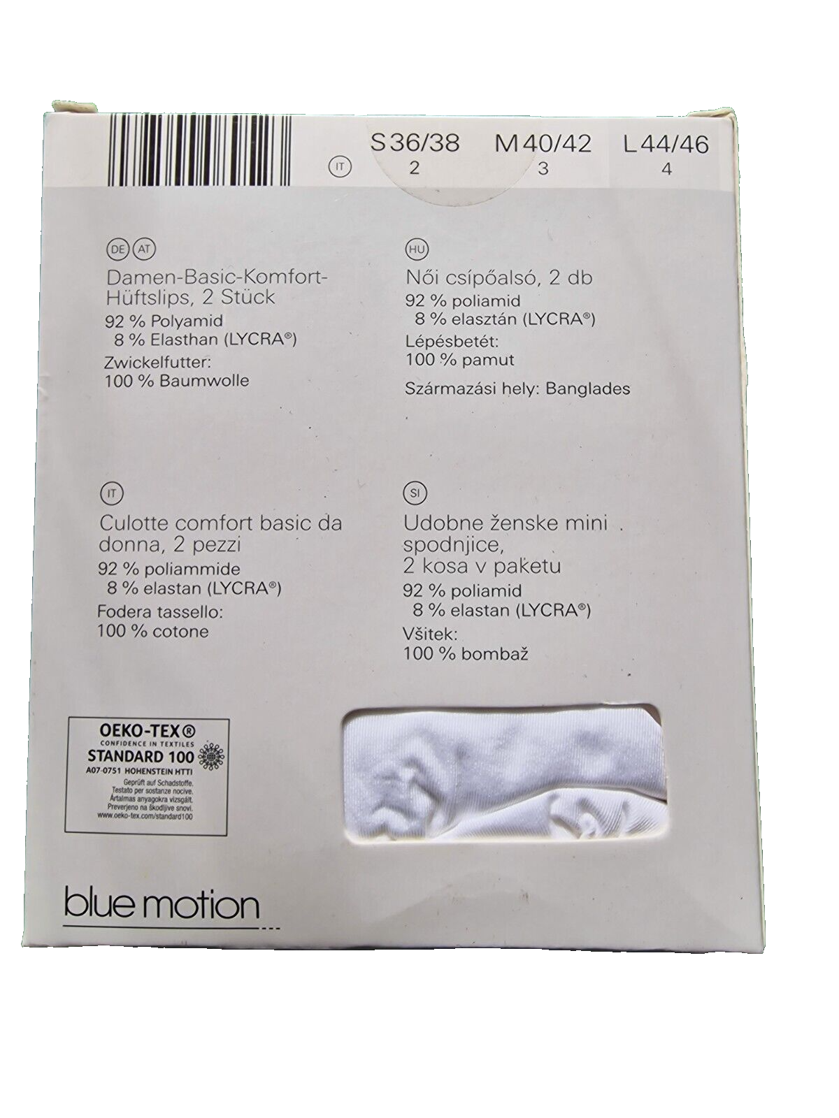 Blue Motion Damen-Basic-Komfort-Hüftslips 2 Stück
