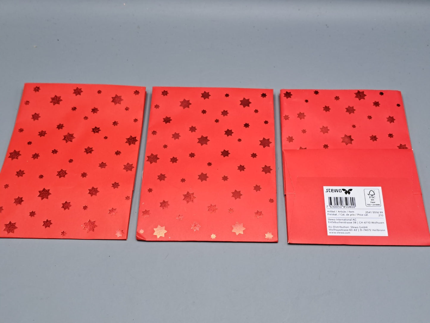 3x Stewo Geschenkverpackung, Tüten, Design 14x10 cm
