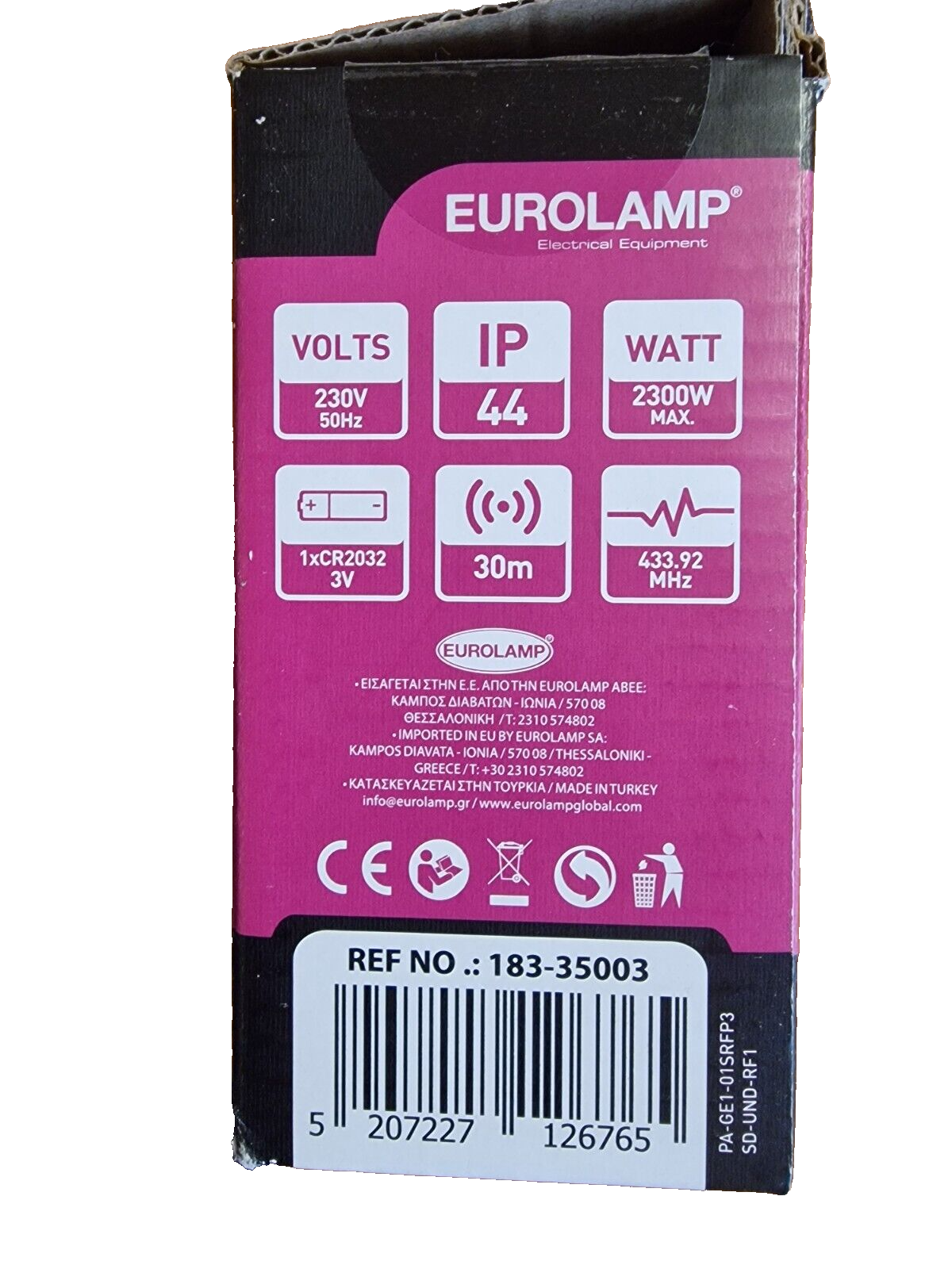 Eurolamp, Wireless Steckdosen, Fernbedienung, 2 Stück