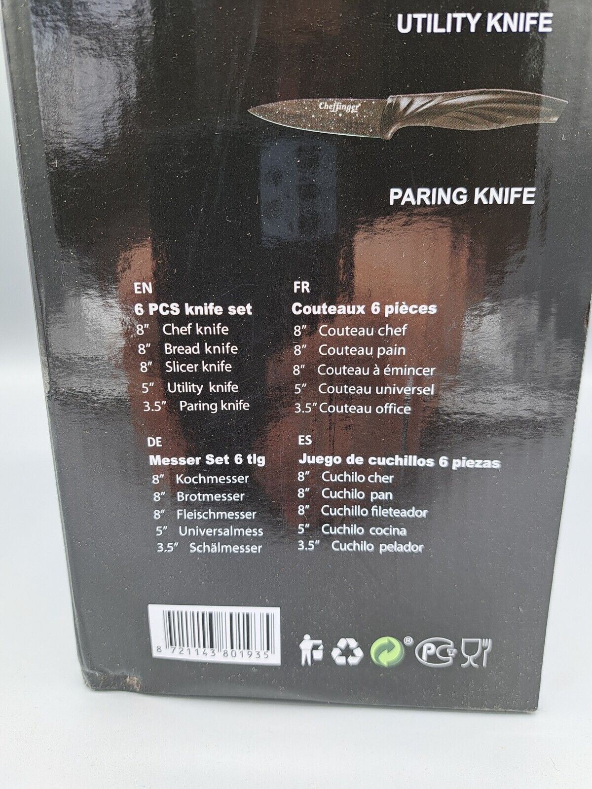 Cheffinger Home CF-KS08, Messerset 6-teilig