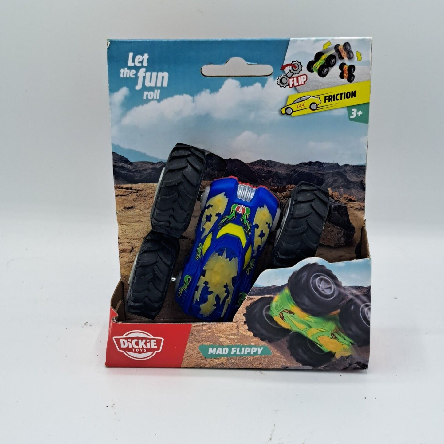 Dickie Toys Mad Flippy, Aufziehbares Auto, Flip Auto, Spielzeugauto