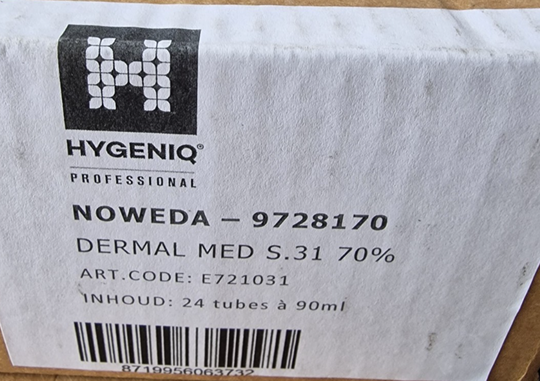 HYGENIQ , 90ml DERMAL MED S.31 70% Bio Alkohol Handgel Desinfektionsgel