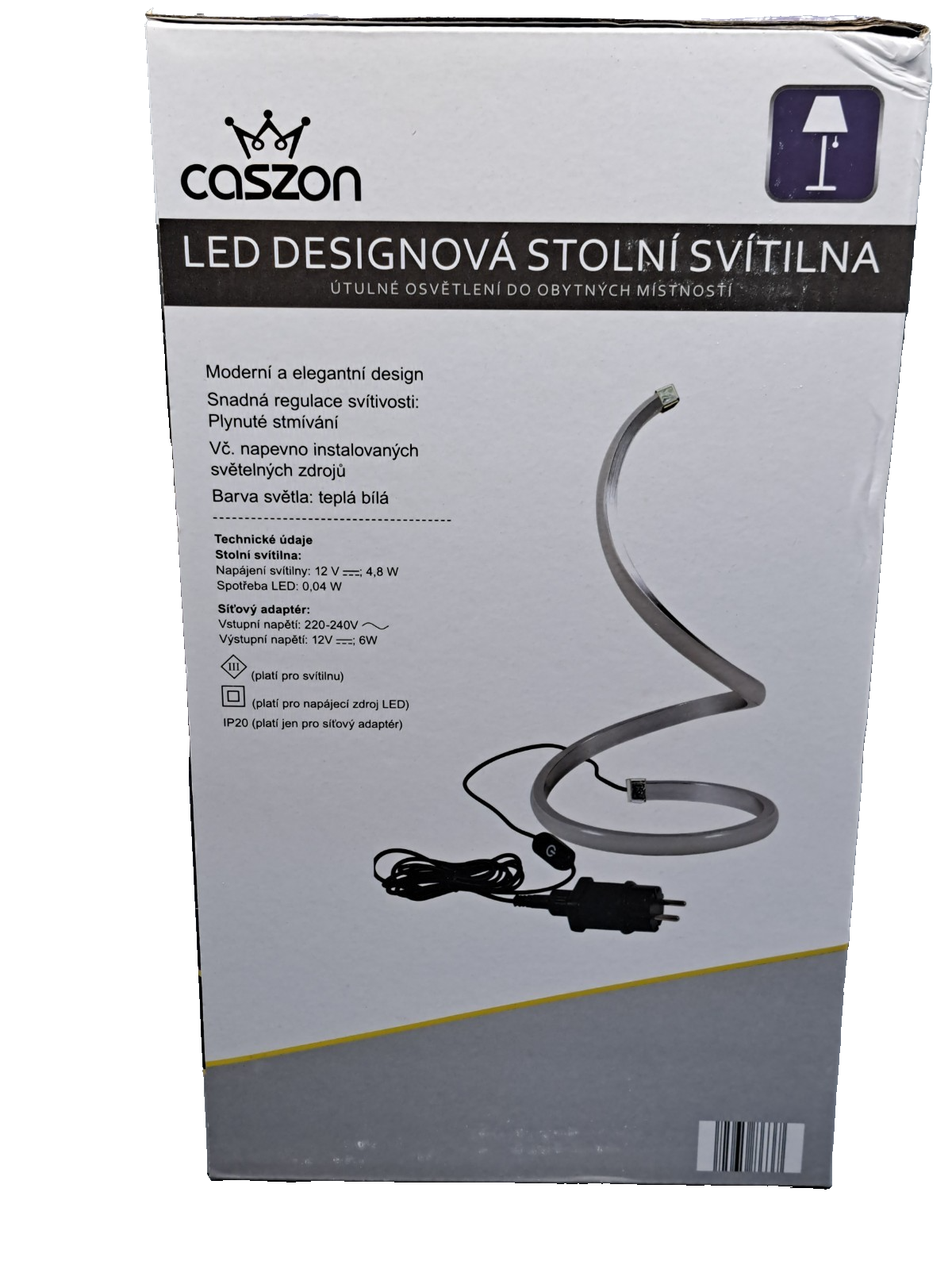CASZON LED Design Tischleuchte Warmweiß Dimmbar Spirallampe 4,8W 18x18cm HA33