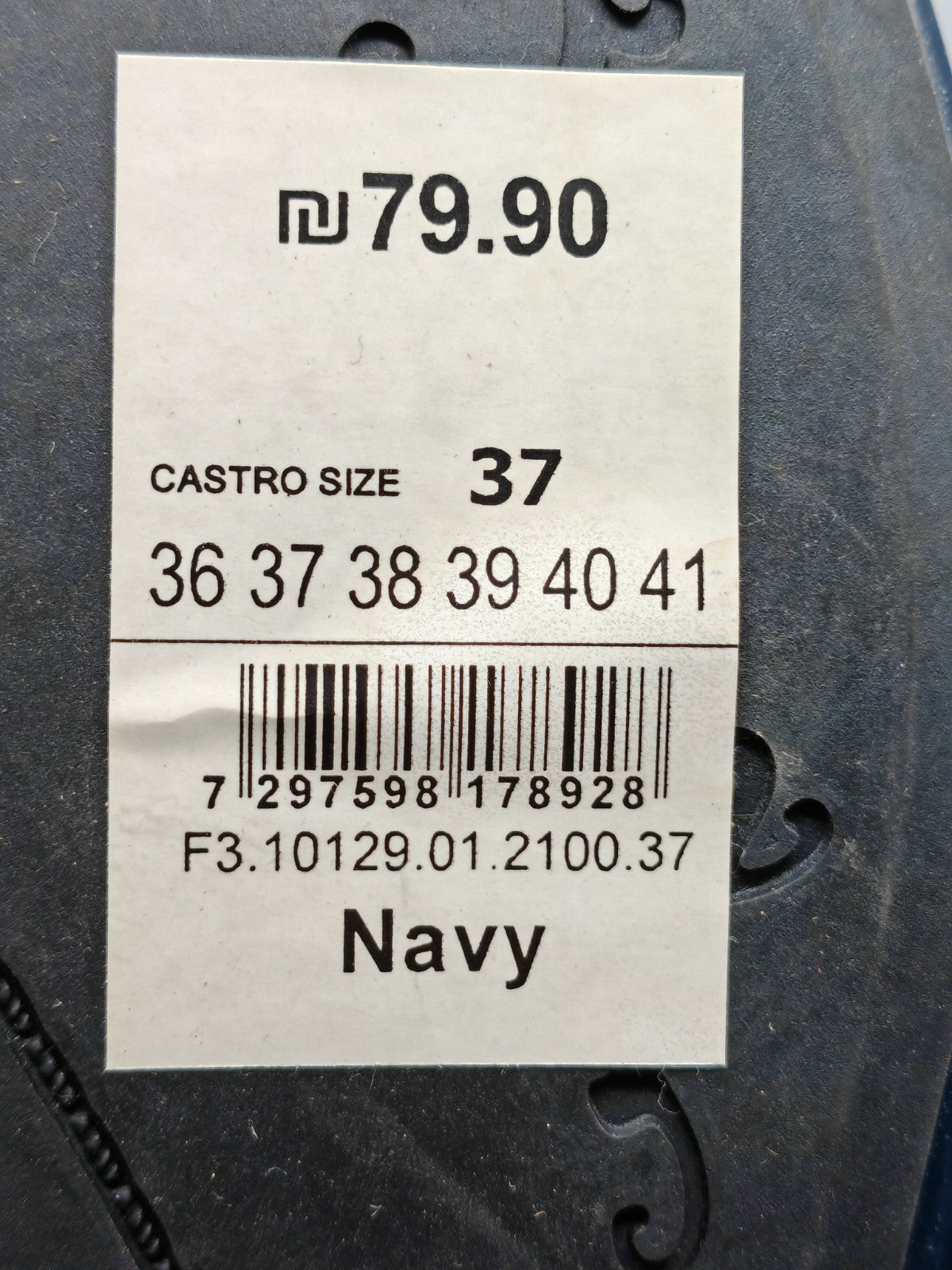 Castro Ballerinas Damen Schuhe Blau Flache Slipper Größe 37