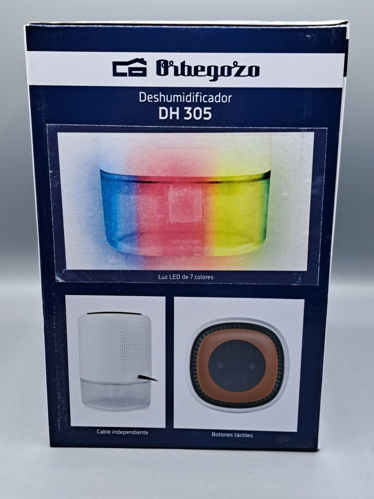 Orbegozo DH 305 Luftentfeuchter, kompakte Größe, leise, dekoratives Licht