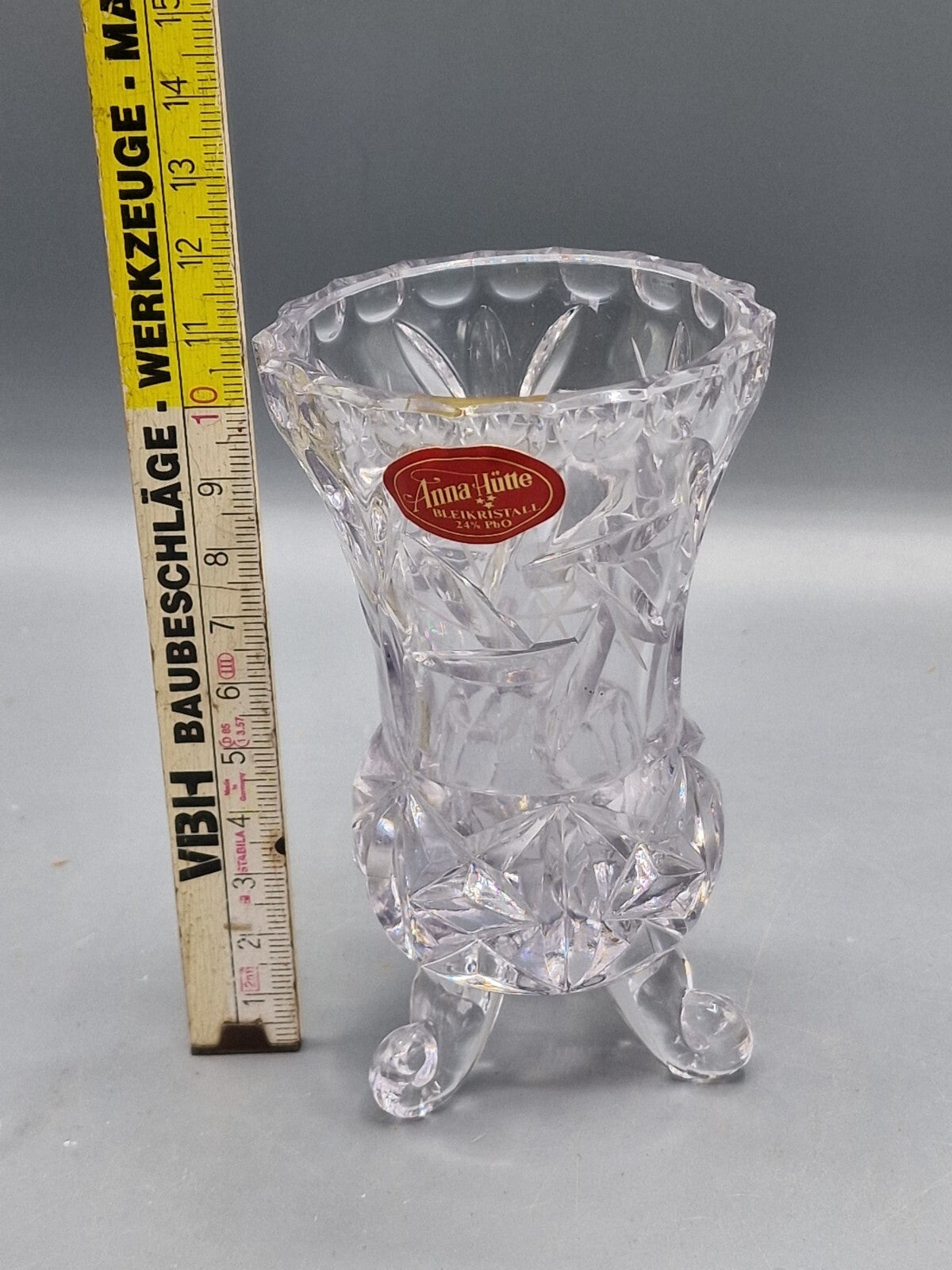 Anna-Hütte, Antiquität, Glasvase, Hochwertig, Sammler, Dekoration, 11cm hoch