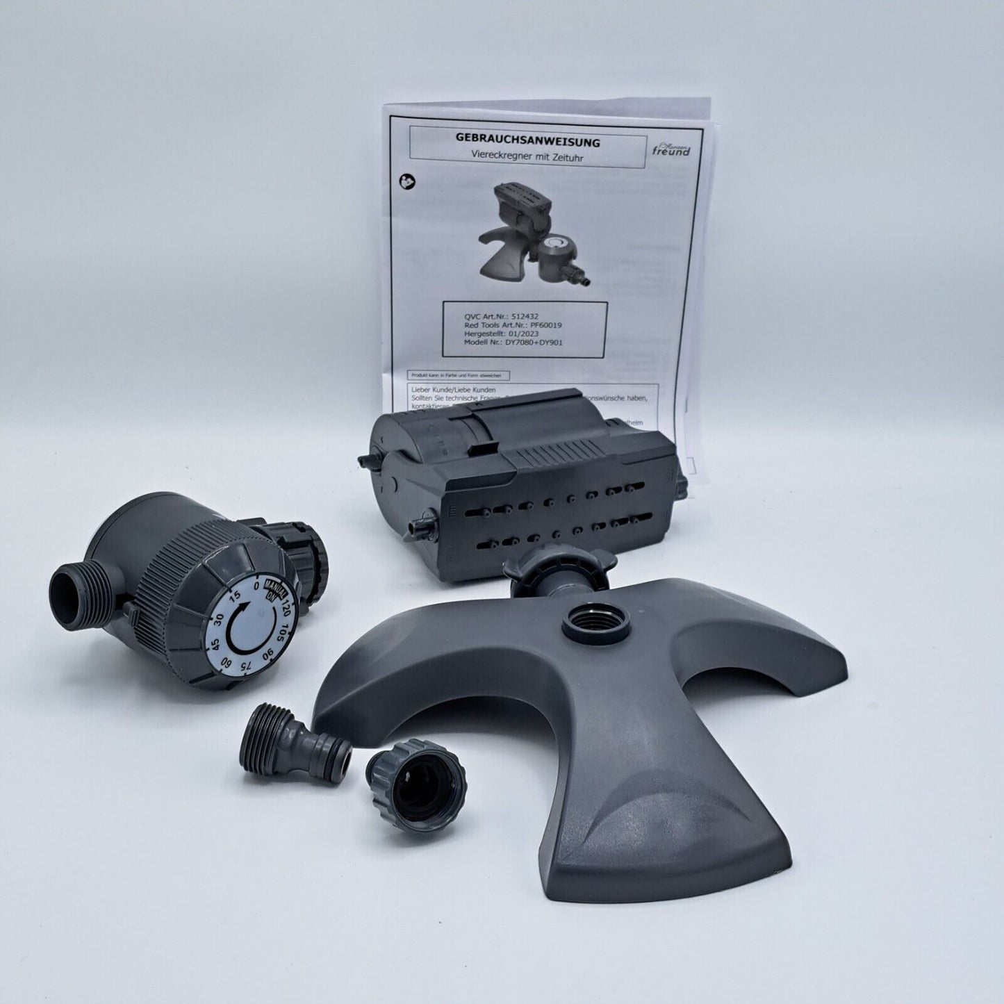 Pflanzenfreund Viereckregner mit Zeituhr, Gießen, Zeitschaltung