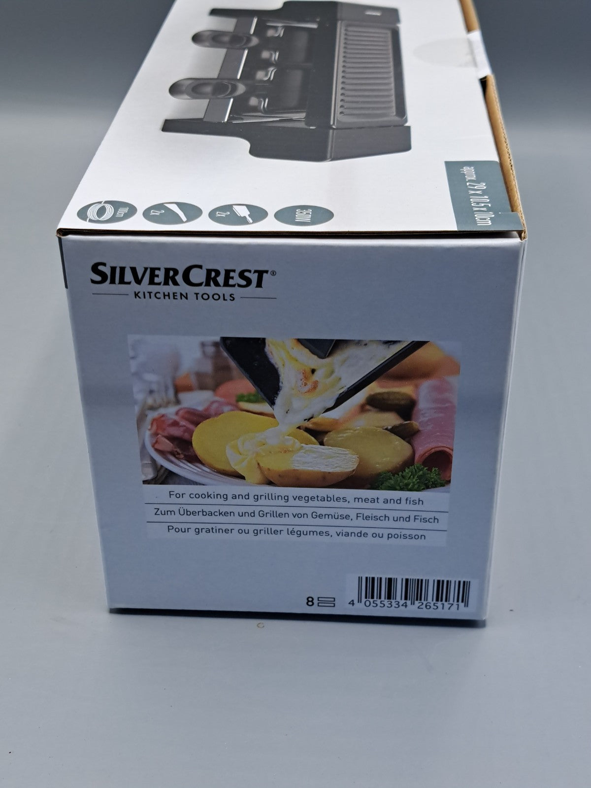 SilverCrest Raclette Grill, Tischgrill 2 Personen, 2 Spatel, 2 Pfännchen