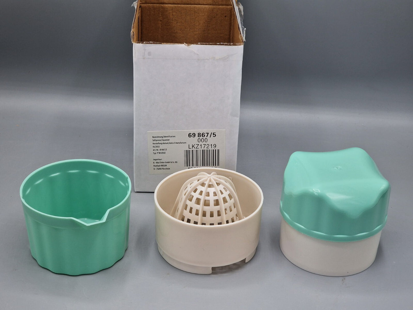 K-Mail Order Saftpresse, Handendtsafter