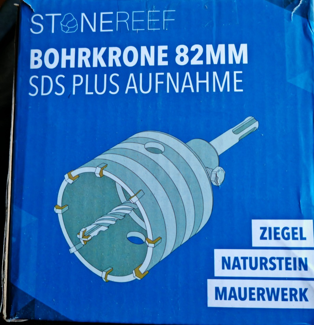 Bohrkrone 82mm SDS Plus Dosenbohrer Steckdosenbohrer Kernbohrer A9 G