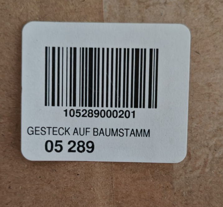 Künstliches Blumengesteck auf Baumstamm 24 cm Lila Gelb Kunstblumen Deko C6