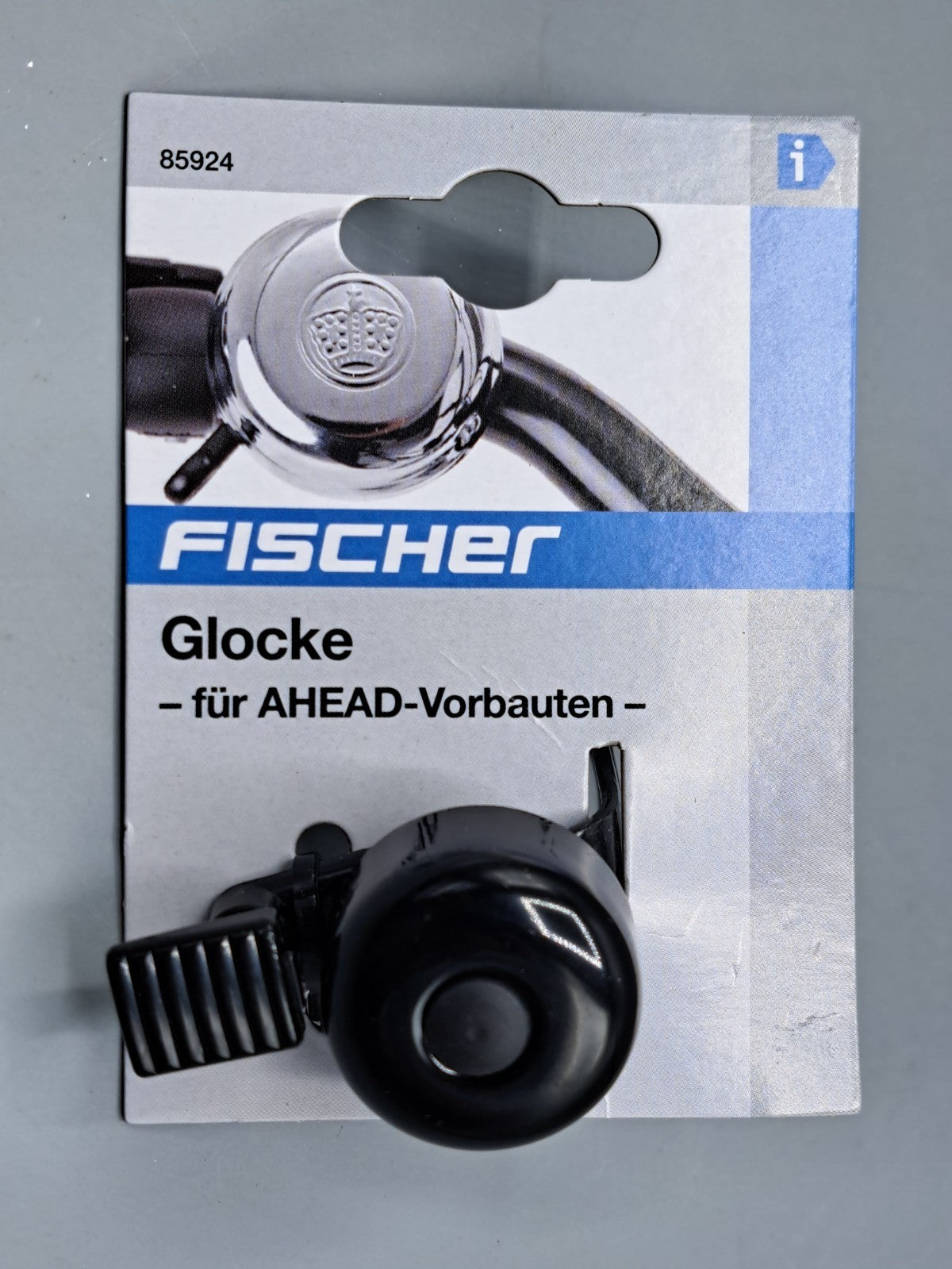 Fahrradklinge Glocke Schwarz für Ahead Vorbauten Fischer 30mm