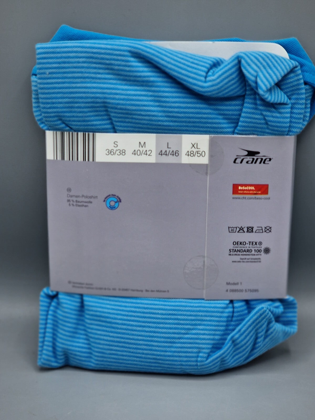 Crane Damen-Poloshirt, Größe L (44/46)