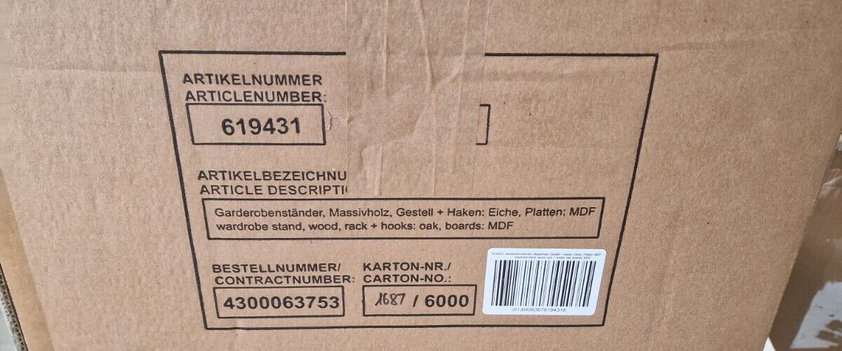 Tchibo Garderobenständer, Massivholz, Farbe Eiche
