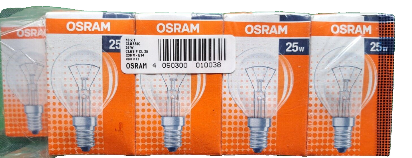 Osram Classic 25W, Glühbirne, 230V, E14, 9 Stück