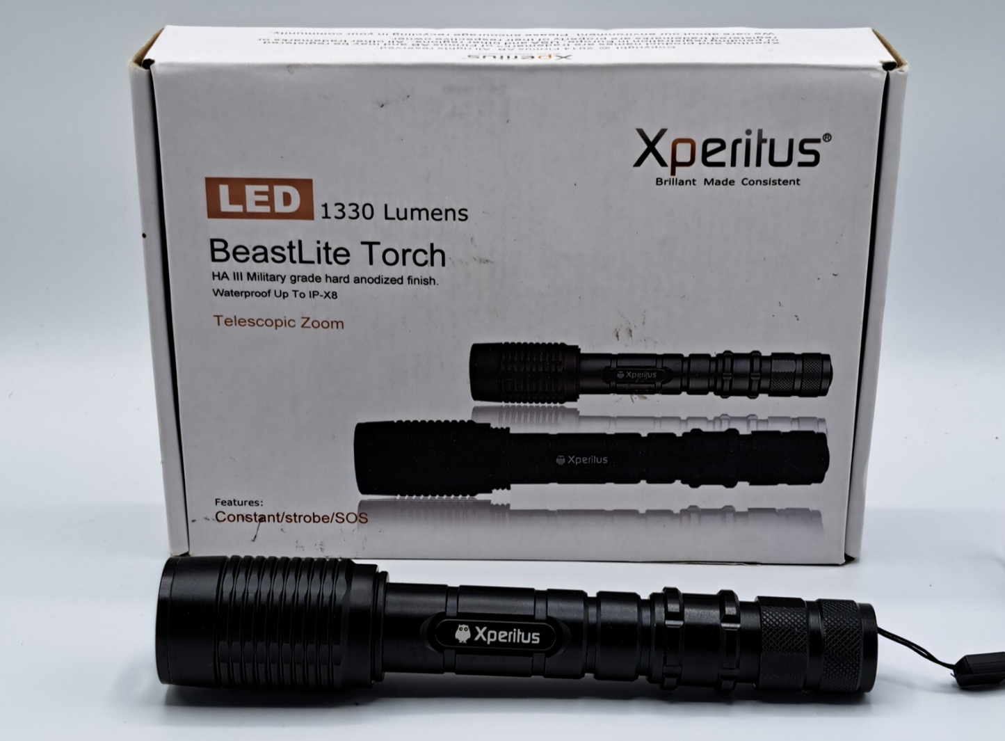 Xperitus BeastLite LED Taschenlampe 1330 Lumen Torch stark Outdoor