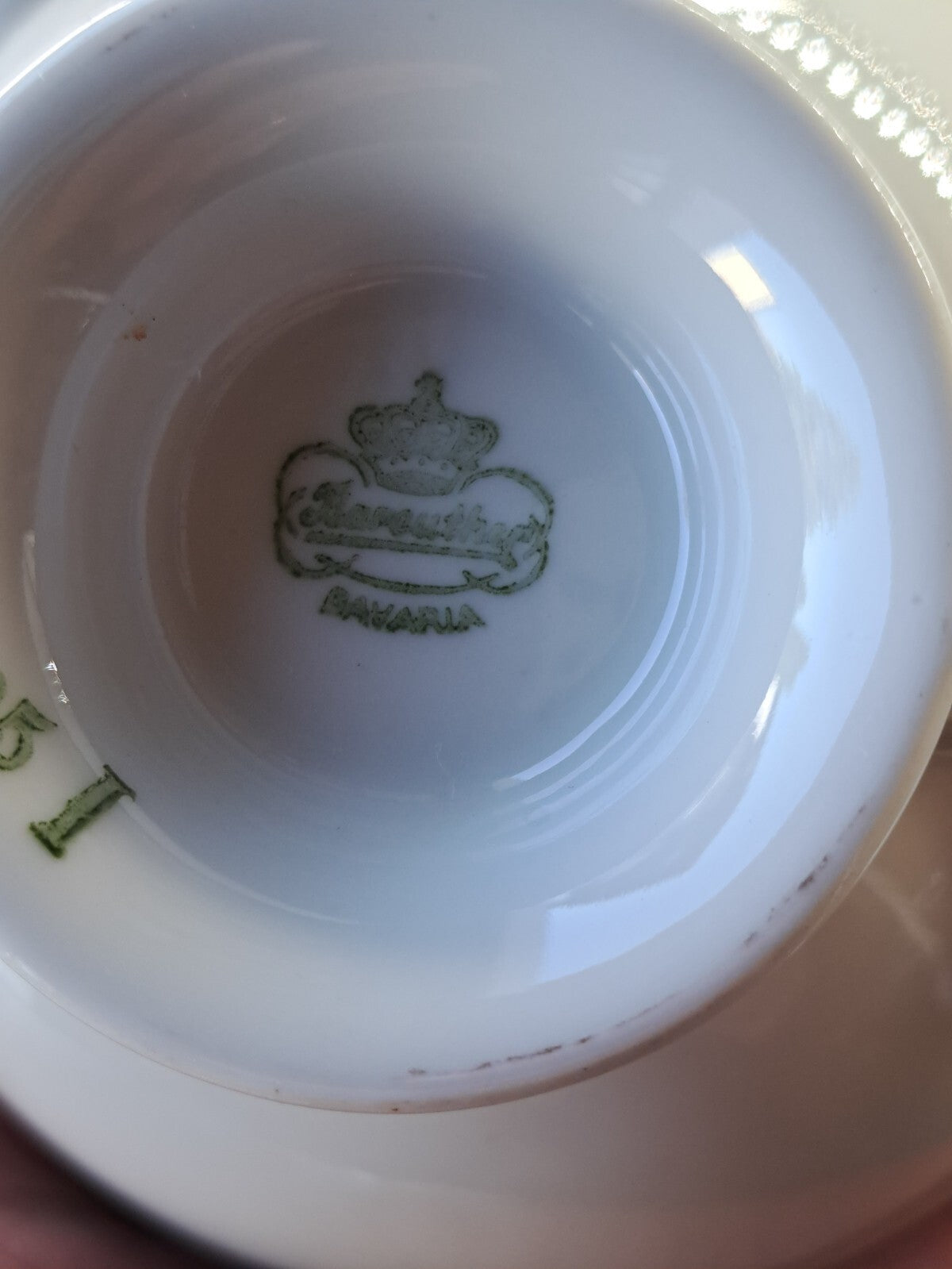 Bareuther Porzellan 1 Tasse Untertasse Teller Kaffee-Set Vintage Sammlerstück