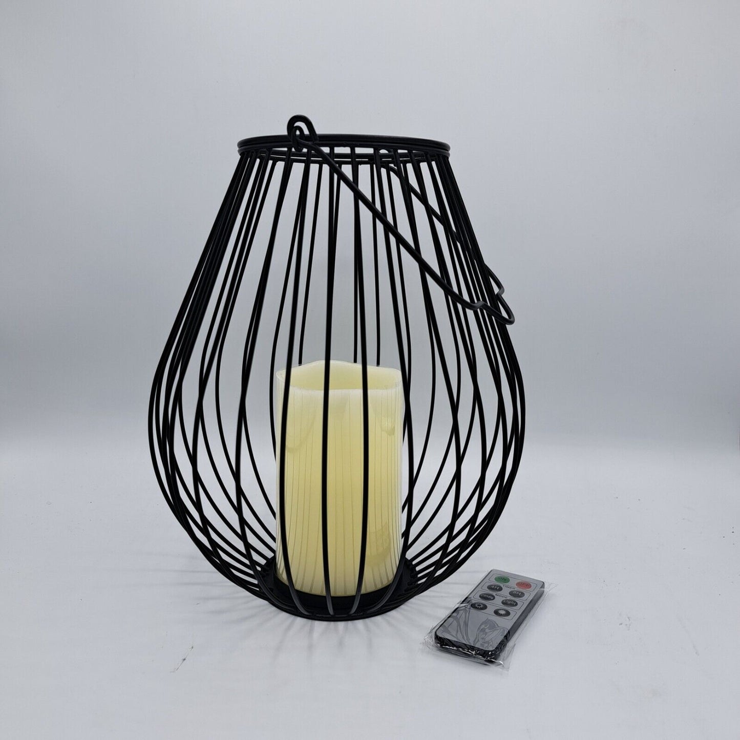 Navaris LED-Kerze Metall Kerzenhalter mit LED Wachskerze, Fernbedienung, Deko