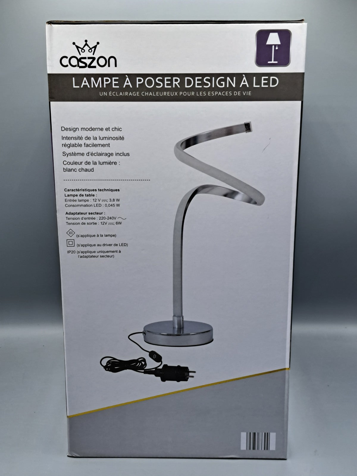 Caszon LED Design Tischleuchte, Stufenlos Dimmbar, Warmweiß