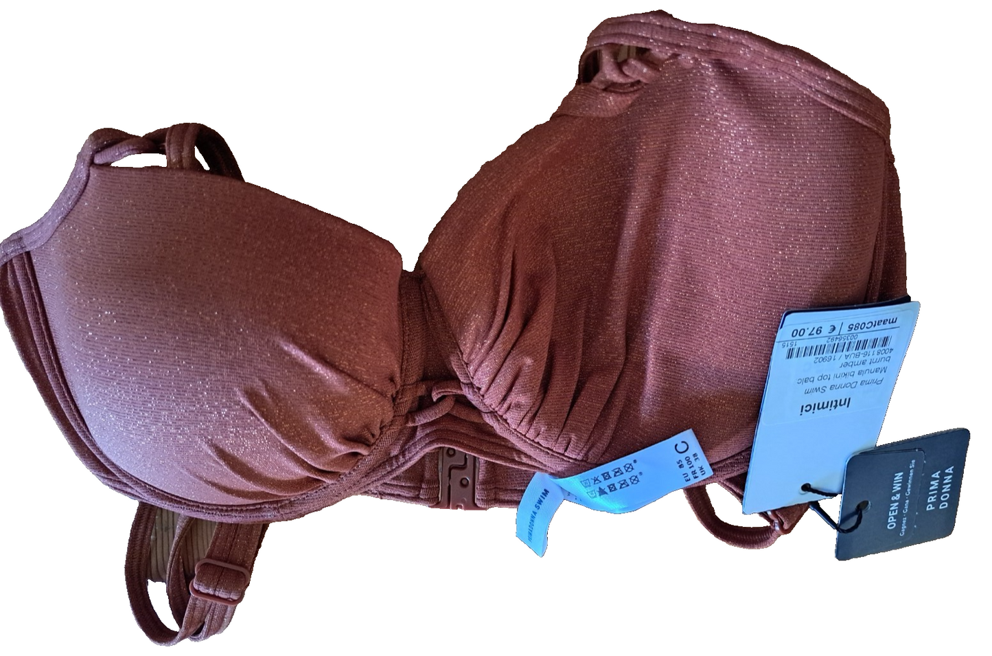 Prima Donna Bikini, Intimici, Größe 42, 85C, Farbe Burnt Amber