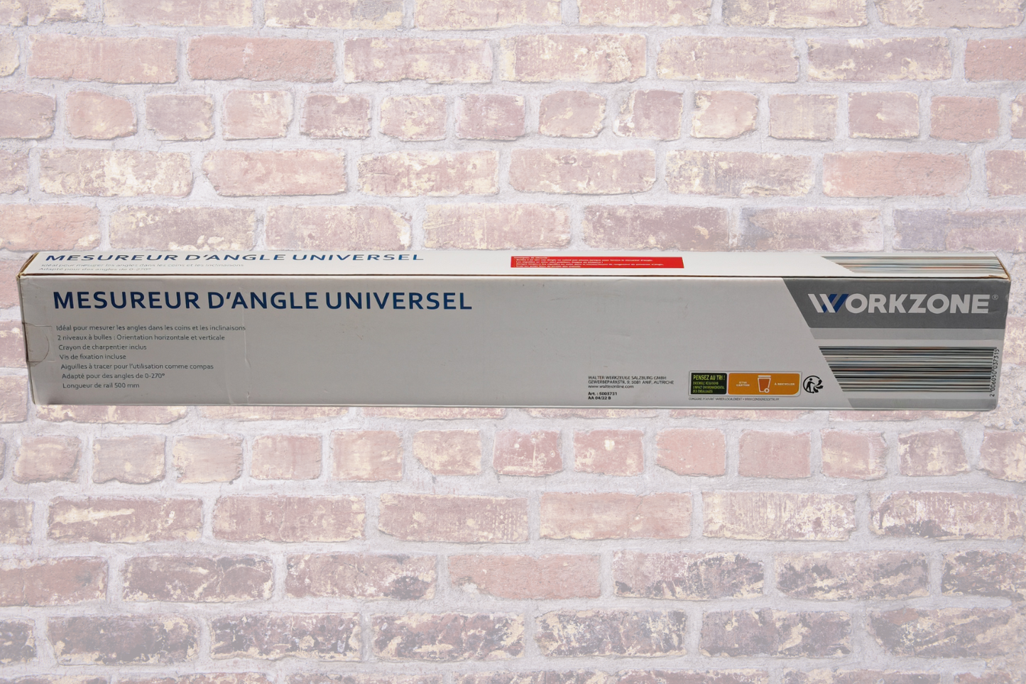 Universal Winkelmesser 50 cm 0 - 270° Wasserwaage 2 x Anreißnadel Workzone®