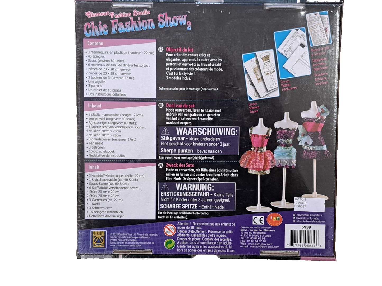 Creative Chic Fashion Show 2 Bastelset Entwerfe deine Puppenkleider