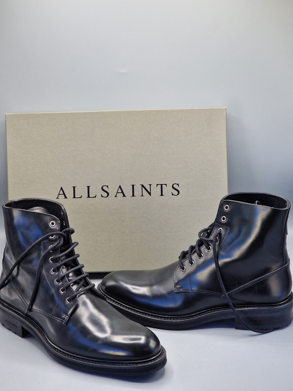 Allsaints Britt - Lace Up Boot - Pollido , Schwarz, Größe 41, Herren
