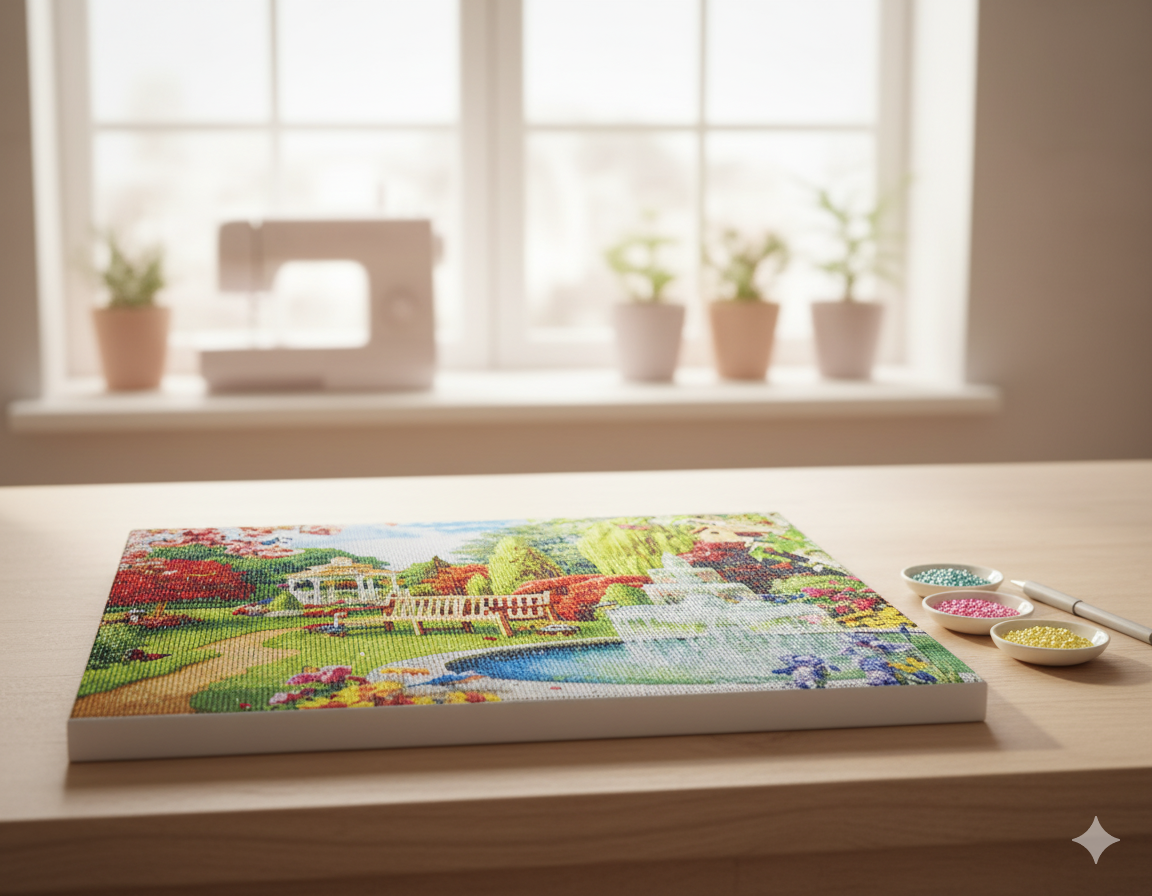 Diamond Painting Gartenparadies 50x40