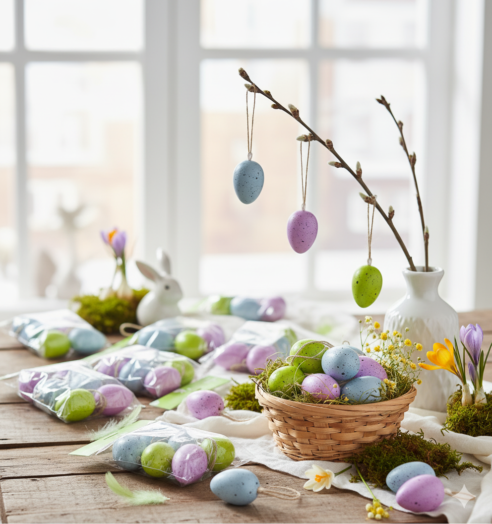 36x Mabiente Ostereier, 6er Pack, Bunte Eier, Ostern, Deko
